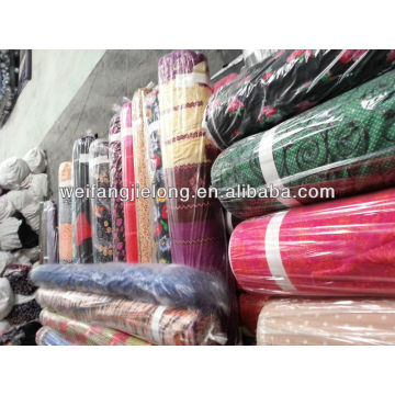 Spun rayon printed fabric stock